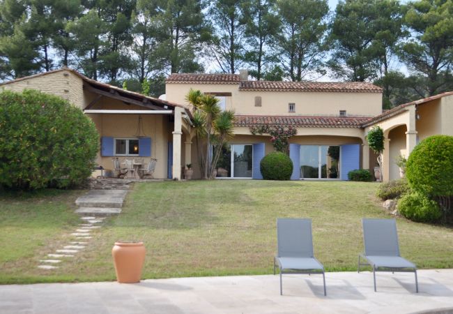 Villa à Salernes - Pati Panor : magnifique villa de vacances avec clim, piscine, tennis et jacuzzi